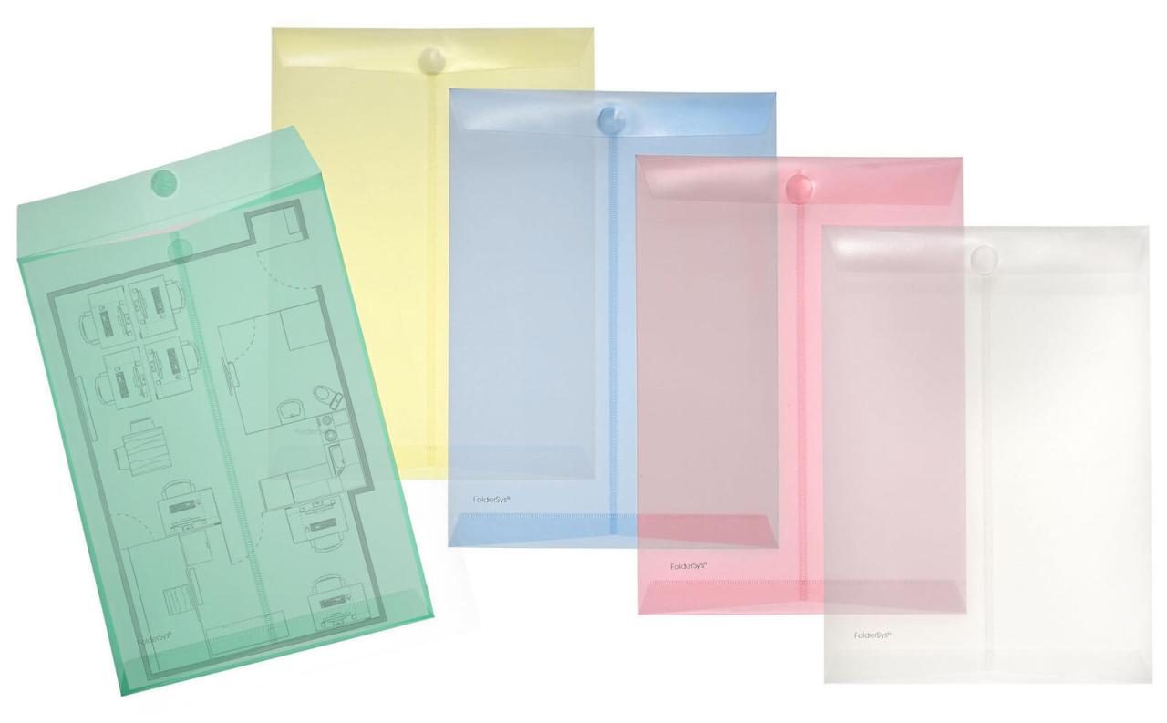 FolderSys Dokumententaschen DIN A4 farbsortiert 0.2 mm von Foldersys