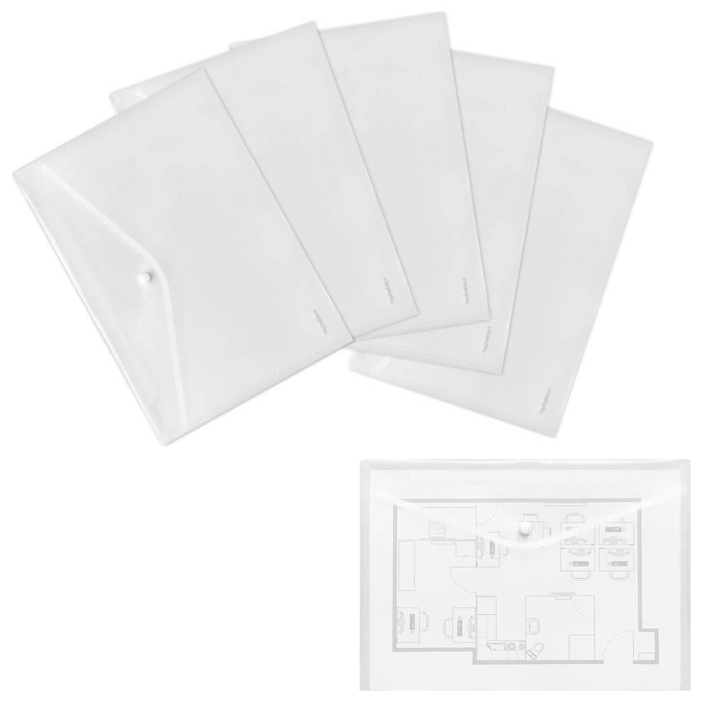 FolderSys Dokumententaschen DIN A4 transparent glatt 0,20 mm - 10 Stück von Foldersys