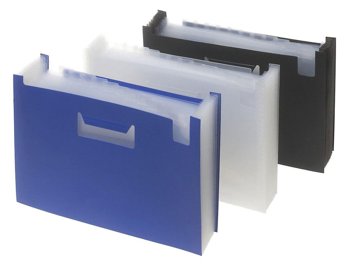 FolderSys Fächermappe Fächer-Stehsammler transparent DIN A4 12-Fach Transparent von Foldersys