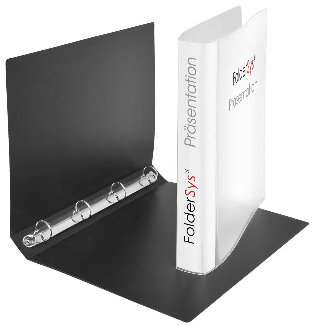 FolderSys Ringbuch 4-Ringe DIN A4 4 cm transparent von Foldersys