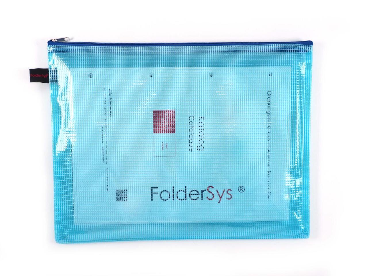 FolderSys Reißverschlussbeutel 34.7 cm x 26.2 cm blau von Foldersys