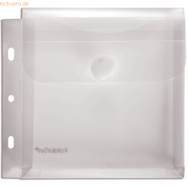 Foldersys CD-Hülle 135x135mm PP Lochrand, Klettverschluss und Falte fa von Foldersys