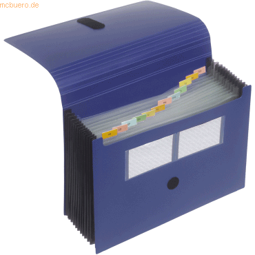 Foldersys Fächermappe A4 PP 12 Fächer Klettverschluss dunkelblau Foldersys Fächermappe A4 PP 12 Fächer Klettverschluss dunkelblau von Foldersys