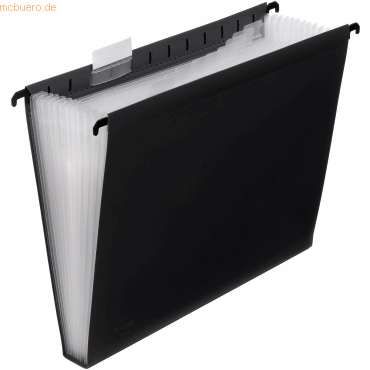 Foldersys Hängetasche A4 PP 12 Fächer schwarz von Foldersys
