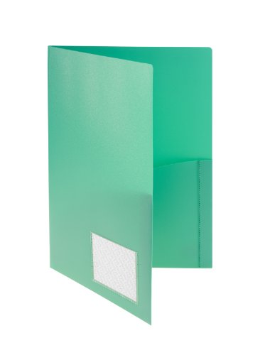 Foldersys - Mappe mit abgerundeten Innenfächern, Standardgröße, 10 Stück, grün von Foldersys