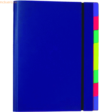 Foldersys Ordnungsmappe A4 PP 8 Fächer blau von Foldersys