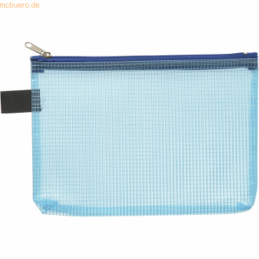 Foldersys Reißverschlusstasche A6 PVC blau von Foldersys