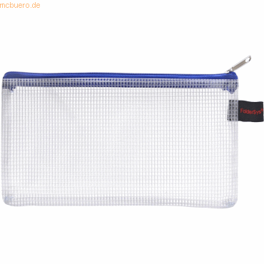 Foldersys Reißverschlusstasche DINlang PVC dunkelblau von Foldersys