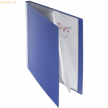 Foldersys Sichtbuch A4 10 Hüllen Rückentasche PP blau von Foldersys