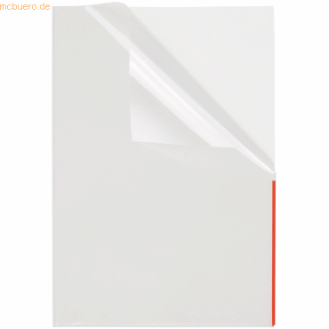 Foldersys Sichthüllen A4 mit Indexstreifen PP VE=100 Stück rot Foldersys Sichthüllen A4 mit Indexstreifen PP VE=100 Stück rot von Foldersys