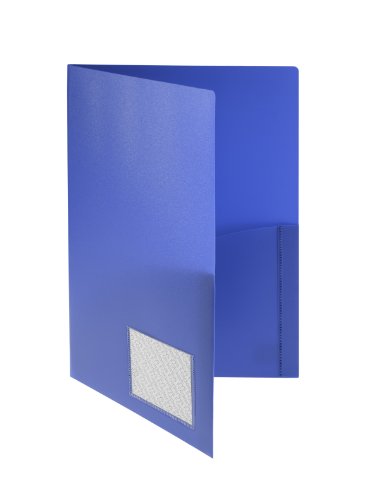 Prospekthüllen rund blau 10 Stück von Foldersys