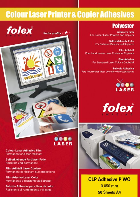 FOLEX Color-Laserfolie CLP Adhesives P WO, DIN A4 von Folex