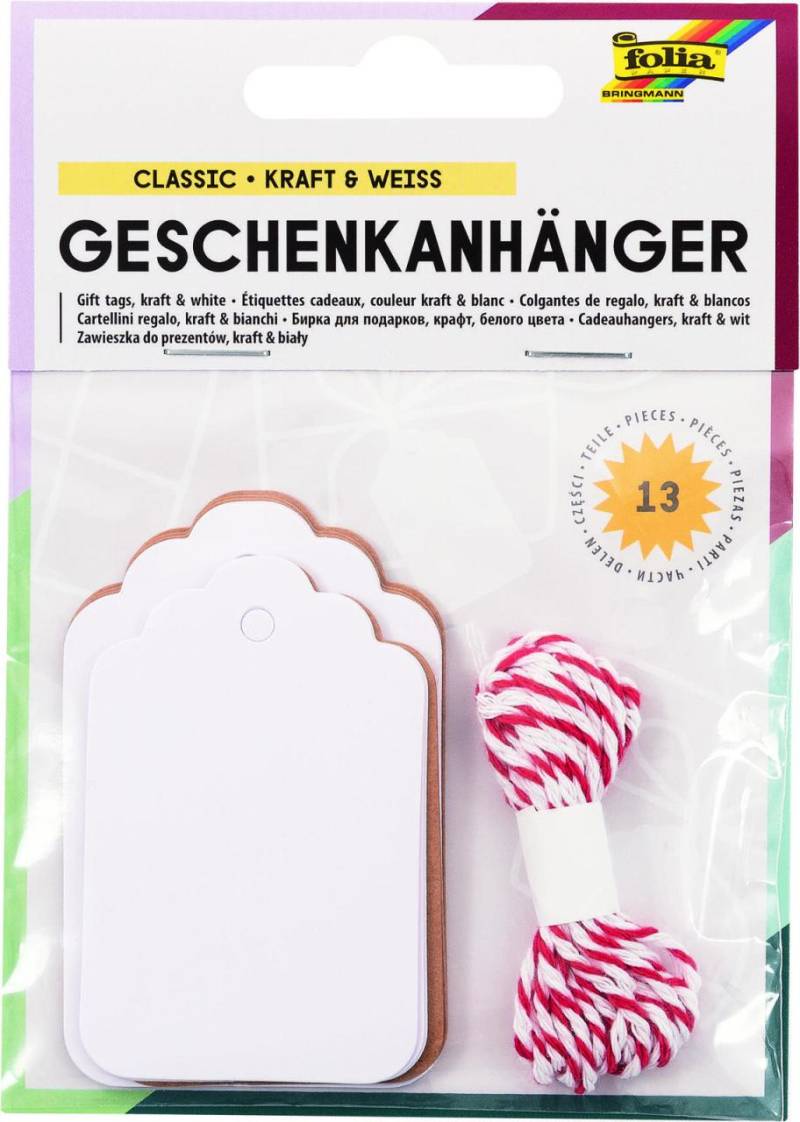 folia Geschenkanhänger weiß von Folia