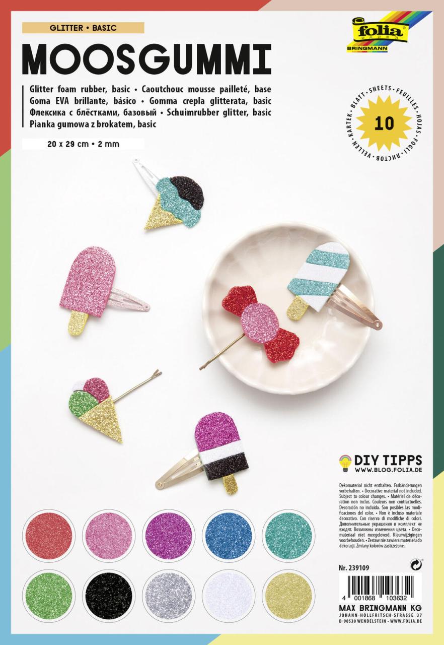 folia Moosgummi mehrfarbig folia Moosgummi mehrfarbig von Folia