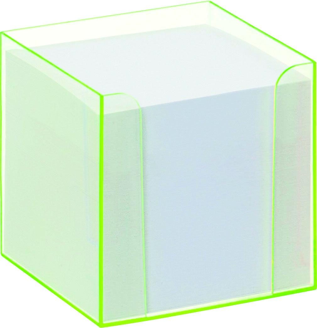 folia Zettelbox transparent grün inkl. 800 Notizzettel von Folia