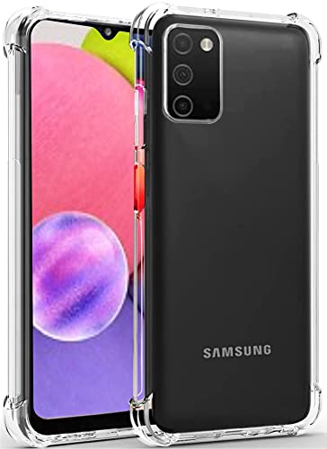 Folmecket Hülle für Samsung Galaxy A03S stoßfest TPU, kristallklar, Harte Stoßstange, schlanke Schutzhülle für Samsung A03S (6.5 Zoll) (A03S Transparent) von Folmecket