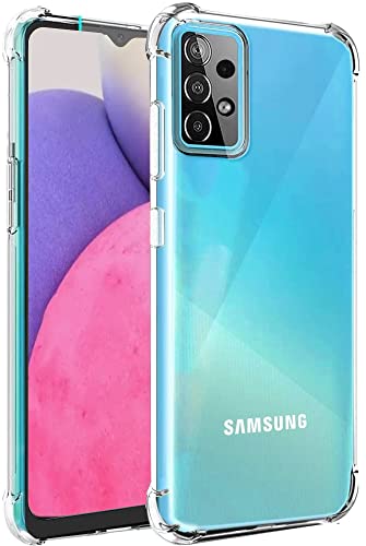 Folmecket Hülle für Samsung Galaxy A33 5G, stoßfest TPU, kristallklar, Harte Stoßstange, schlanke Schutzhülle für Samsung A33 5G (6.5 Zoll) (Transparent) von Folmecket
