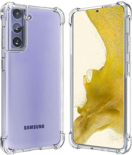 Folmecket Hülle für Samsung Galaxy S22 Plus 5G, stoßfest TPU, kristallklar, Harte Stoßstange, schlanke Schutzhülle für Samsung S22+ 5G (6.55 Zoll) (Transparent) von Folmecket