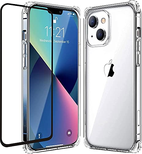 Folmecket Hülle für iPhone 13, Displayschutzfolie Slim Shock Absorption Verstärkte Ecken Weiche TPU Silikon Clear for iPhone 13 6,1 Zoll, Transparent (iPhone 13 Transparent) von Folmecket