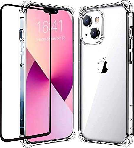 Folmecket Hülle für iPhone 13 Mini, Displayschutzfolie Slim Shock Absorption Verstärkte Ecken Weiche TPU Silikon Clear for iPhone 13 Mini 5,4 Zoll, Transparent (iPhone 13 Mini Transparent) von Folmecket