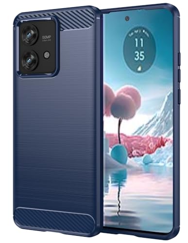 Folmecket Motorola Edge 40 Neo Hülle, Karbonfaser, Kratzfest, stoßdämpfend, weiche TPU-Gummi-Schutzhülle für Moto Edge 40 Neo 2023 6,55 Zoll Blau Folmecket Motorola Edge 40 Neo Hülle, Karbonfaser, Kratzfest, stoßdämpfend, weiche TPU-Gummi-Schutzhülle für Moto Edge 40 Neo 2023 6,55 Zoll Blau von Folmecket
