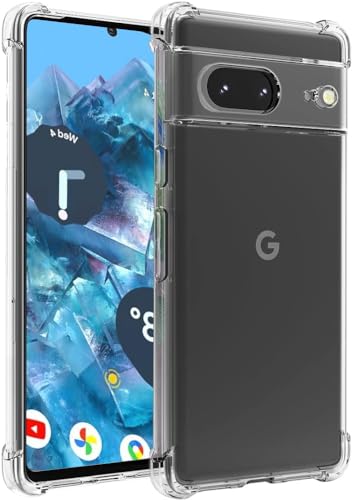 Google Pixel 8 PRO Hülle, Folmeckat Stoßdämpfung Flexible Clear TPU Gummi Schutzhülle für Google Pixel 8 PRO hülle. Transparent 6.7 Zoll von Folmecket