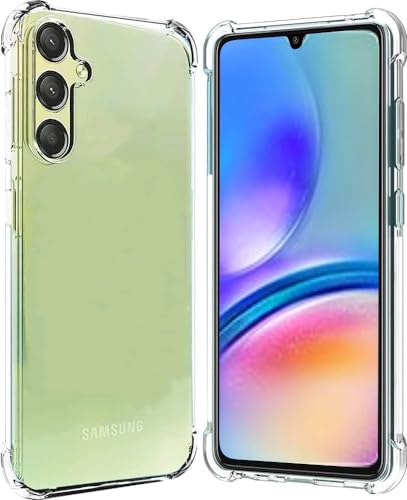 Samsung Galaxy A05/A05S Hülle, Folmeckat Stoßdämpfung Flexible Clear TPU Gummi Schutzhülle für Samsung Galaxy A05/A05S hülle. Transparent 6.7 Zoll von Folmecket