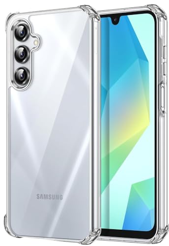 Samsung Galaxy A16 5G Hülle, Folmeckat Stoßdämpfung Flexible Clear Transparent TPU Gummi Schutzhülle für Galaxy A16 4G hülle.6.7” Transparent von Folmecket