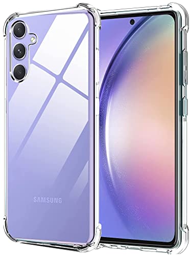 Samsung Galaxy A54 5G Hülle, Folmeckat Flexible Clear TPU Gummi Schutzhülle für Galaxy A54 5G 2023 hülle.6.4 Zoll Transparent von Folmecket