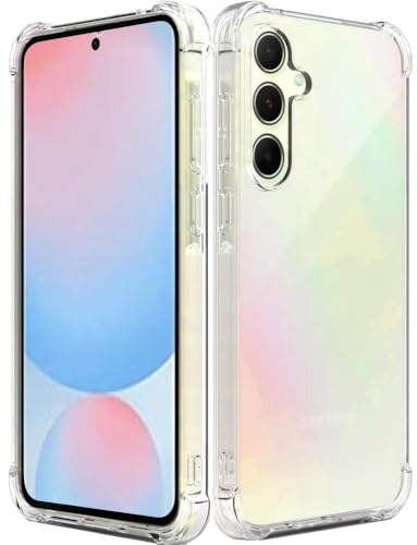 Samsung Galaxy A56 5G Hülle, Folmeckat Stoßdämpfung Flexible Clear Transparent TPU Gummi Schutzhülle für Galaxy A36 5G hülle.6.7” Transparent von Folmecket