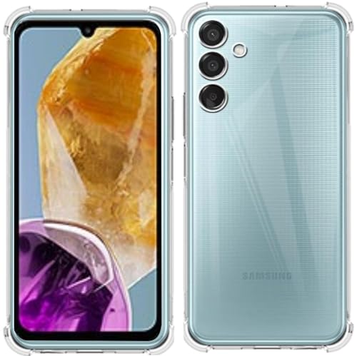 Samsung Galaxy M15 5G/F15 5G Hülle, Folmeckat Stoßdämpfung Flexible Transparent TPU Gummi Schutzhülle für Galaxy M15 5G/F15 5G Handyhülle Transparent von Folmecket