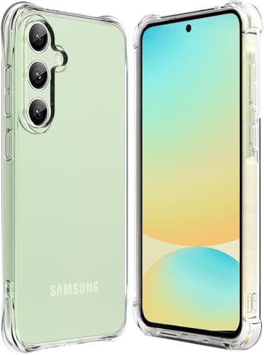 Samsung Galaxy S24 FE 5G Hülle, Folmeckat Stoßdämpfung Flexible Clear Transparent TPU Gummi Schutzhülle für Galaxy S24 FE 5G hülle. Transparent 6.7 Zoll von Folmecket