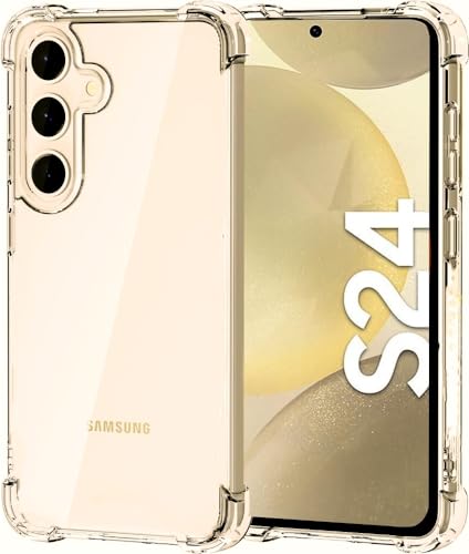 Samsung Galaxy S24 Hülle, Folmeckat Stoßdämpfung Flexible Clear TPU Gummi Schutzhülle für Galaxy S24 5G Handyhülle 6.2" von Folmecket