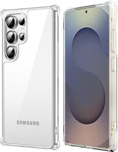 Samsung Galaxy S25 Ultra Hülle, Folmeckat Stoßdämpfung Flexible Transparent Clear TPU Gummi Schutzhülle für Galaxy S25 Ultra 5G hülle. Transparent 6.9 Zoll von Folmecket