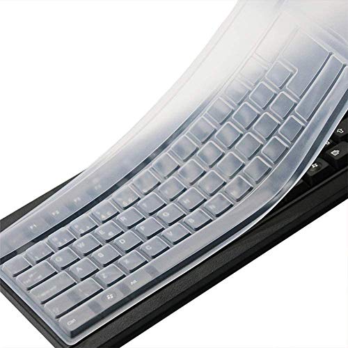 Folox Transparente Silikon-Tastaturabdeckungen, wasserdicht, staubabweisend, Tastaturschutz für Desktop-PC mit Standardgröße 108 Tasten Folox Transparente Silikon-Tastaturabdeckungen, wasserdicht, staubabweisend, Tastaturschutz für Desktop-PC mit Standardgröße 108 Tasten von Folox