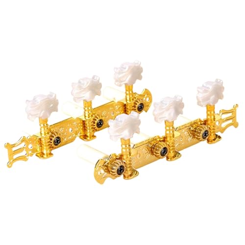 Folpus 2 Stück Gitarren Stimmmechaniken, Einfache Montage für Akustische Instrumente, Gold Folpus 2 Stück Gitarren Stimmmechaniken, Einfache Montage für Akustische Instrumente, Gold von Folpus
