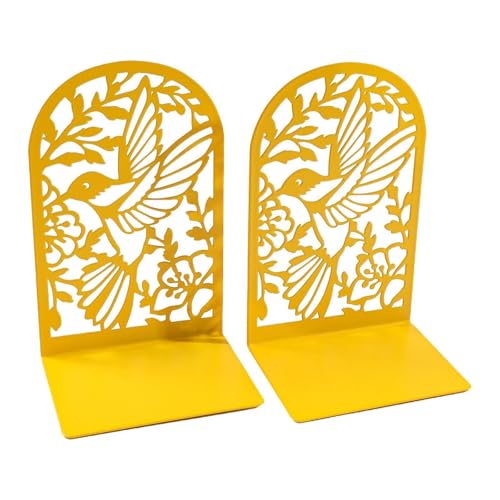 Folpus Buchstützenhalter aus Metall, Schreibtisch-Ornament, kreative Buchstopper, dekorative Buchstützen für die Dekoration des Schreibtischs im, Gold Folpus Buchstützenhalter aus Metall, Schreibtisch-Ornament, kreative Buchstopper, dekorative Buchstützen für die Dekoration des Schreibtischs im, Gold von Folpus