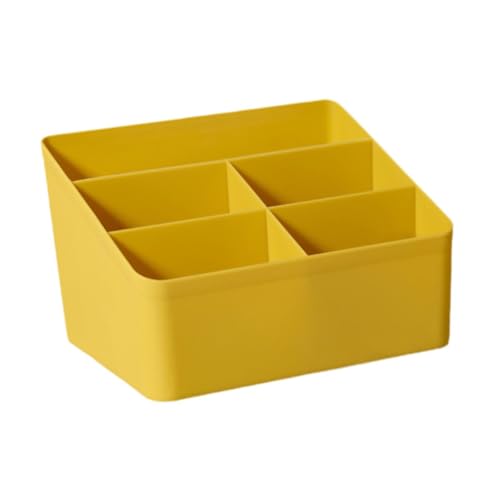 Folpus Desktop Storage Box Fernbedienung Halter Tabletop Organizer Make-Up Lagerung Fall Display für Wohnheim, Gelb von Folpus
