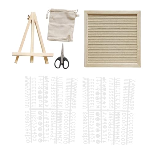 Folpus Filzbuchstabe mit Briefen, Zahlen und Symbolen Veränderbares Message Board, klassisches Menü Board mit Stand for Coffee Shop, Khaki von Folpus