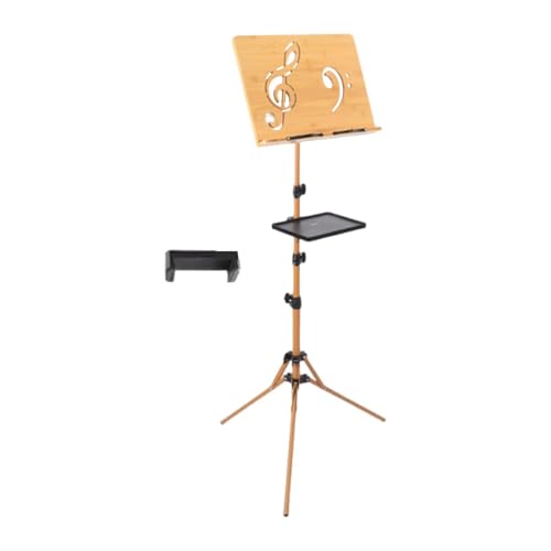 Folpus Notenständer aus Holz, tragbar, professionell, stabil, faltbar, höhenverstellbar für Spieler, Gitarre, Klavier, Band, Reisen, mit Ablage-telefonclip Folpus Notenständer aus Holz, tragbar, professionell, stabil, faltbar, höhenverstellbar für Spieler, Gitarre, Klavier, Band, Reisen, mit Ablage-telefonclip von Folpus