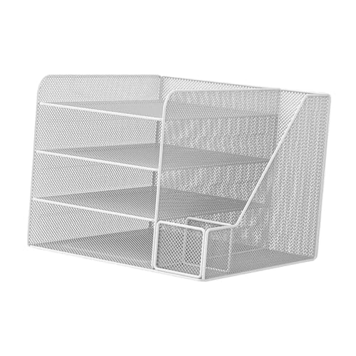 Folpus Schreibtisch Organizer Dokumentenablage Papierhalter für Wohnheim Und Büro, Weiß Folpus Schreibtisch Organizer Dokumentenablage Papierhalter für Wohnheim Und Büro, Weiß von Folpus