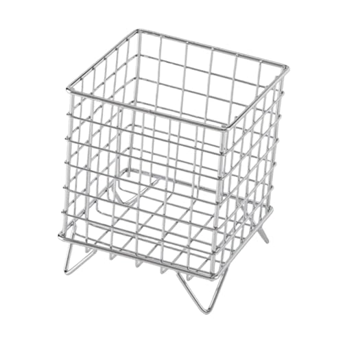 Folpus Schreibtisch Organizer Iron Storage Basket, elegante moderne multifunktionale Schreibtisch Organizer Lagerregal Container für Home Office, Silber Folpus Schreibtisch Organizer Iron Storage Basket, elegante moderne multifunktionale Schreibtisch Organizer Lagerregal Container für Home Office, Silber von Folpus