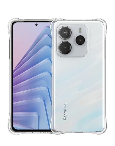 Foluu Crystal Clear Hülle für Xiaomi Redmi Note 14 5G - Slim Fit Kratzfest TPU Silikon Verstärkte Ecken Schutzhülle für Xiaomi Redmi Note 14 5G 2025 von Foluu