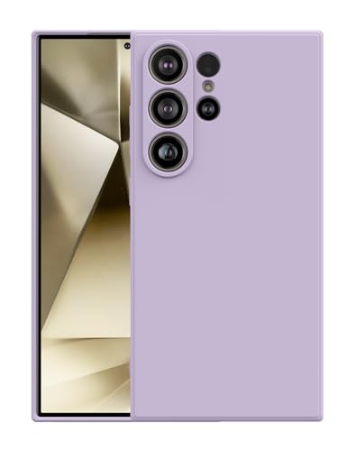 Foluu Entworfen für Samsung Galaxy S24 Ultra, stoßfeste Silikon-Schutzhülle mit weichem kratzfestem Mikrofaser-Futter, für Samsung Galaxy S24 Ultra 5G 2024, Violett von Foluu