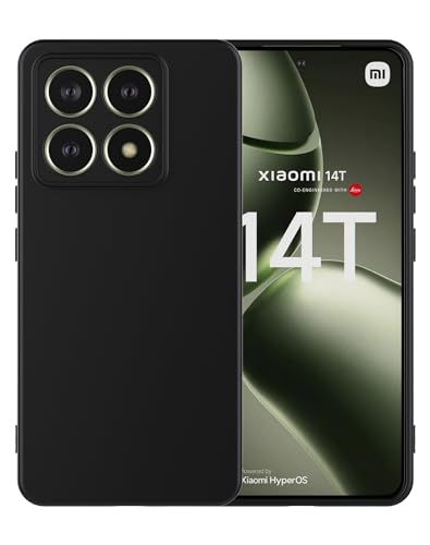Foluu Entworfen für Xiaomi 14T 2024, stoßfeste Silikon-Handyhülle mit weichem kratzfestem Mikrofaserfutter, für Xiaomi 14T 2024, Schwarz Foluu Entworfen für Xiaomi 14T 2024, stoßfeste Silikon-Handyhülle mit weichem kratzfestem Mikrofaserfutter, für Xiaomi 14T 2024, Schwarz von Foluu