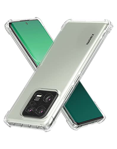 Foluu Für Xiaomi 13 Pro 5G Hülle, Für Xiaomi 13 Pro Handyhülle klar, Kratzfest Verstärkte Ecken TPU Gummi Weiche Haut Silikon Schutzhülle für Xiaomi 13 Pro 5G 2023 (Kristallklar) von Foluu