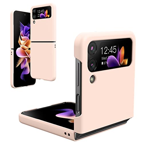 Foluu Galaxy Z Flip 4 Hülle, für Samsung Galaxy Z Flip 4 Slim Handyhülle, Ultra dünn Folable Matt PC mit Anti-Rutsch Grip Schutzhülle für Samsung Galaxy Z Flip 4 5G 2022 (Rosa) von Foluu