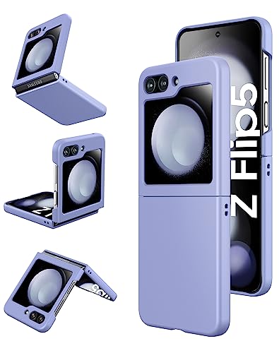 Foluu Galaxy Z Flip 5 Hülle, für Samsung Galaxy Z Flip 5 5G Slim Handyhülle, Ultra dünn Folable Matt PC mit Anti-Rutsch Grip Schutzhülle für Samsung Galaxy Z Flip5 5G 2023 (Lila) von Foluu
