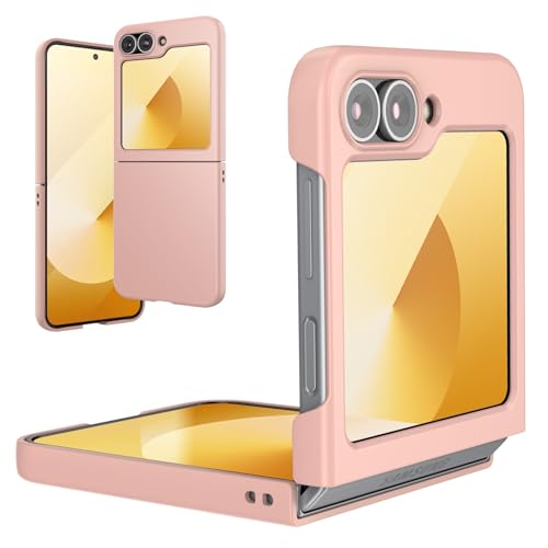 Foluu Galaxy Z Flip 6 Hülle, für Samsung Galaxy Z Flip 6 5G Slim Handyhülle, Ultra dünn Folable Matt PC mit Anti-Rutsch Grip Schutzhülle für Samsung Galaxy Z Flip6 5G 2024 (Rosa) von Foluu