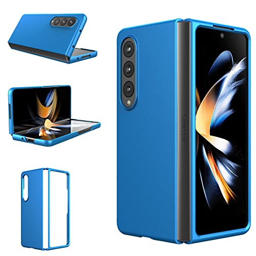 Foluu Galaxy Z Fold 4 Hülle, für Samsung Galaxy Z Fold 4 5G Slim Handyhülle, Premium dünner Vollschutz Matter PC mit Rutschfester Griffschutzhülle für Samsung Galaxy Z Fold 4 5G 2022 (Blau) von Foluu